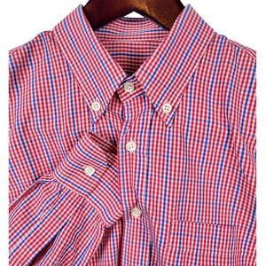 Camiceria SanMarco Venezia Men's XL Button Down Checkered Shirt 100% Cotton